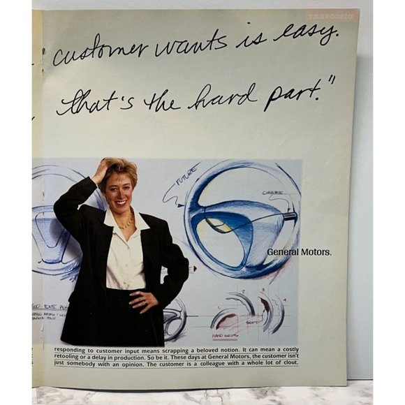 GM General Motors Print Ad Vintage 1994 Liz Wetzel Cadillac Design Team Drawings - Picture 5 of 6